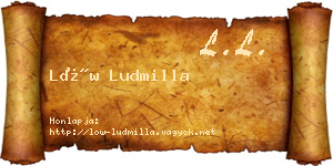 Löw Ludmilla névjegykártya